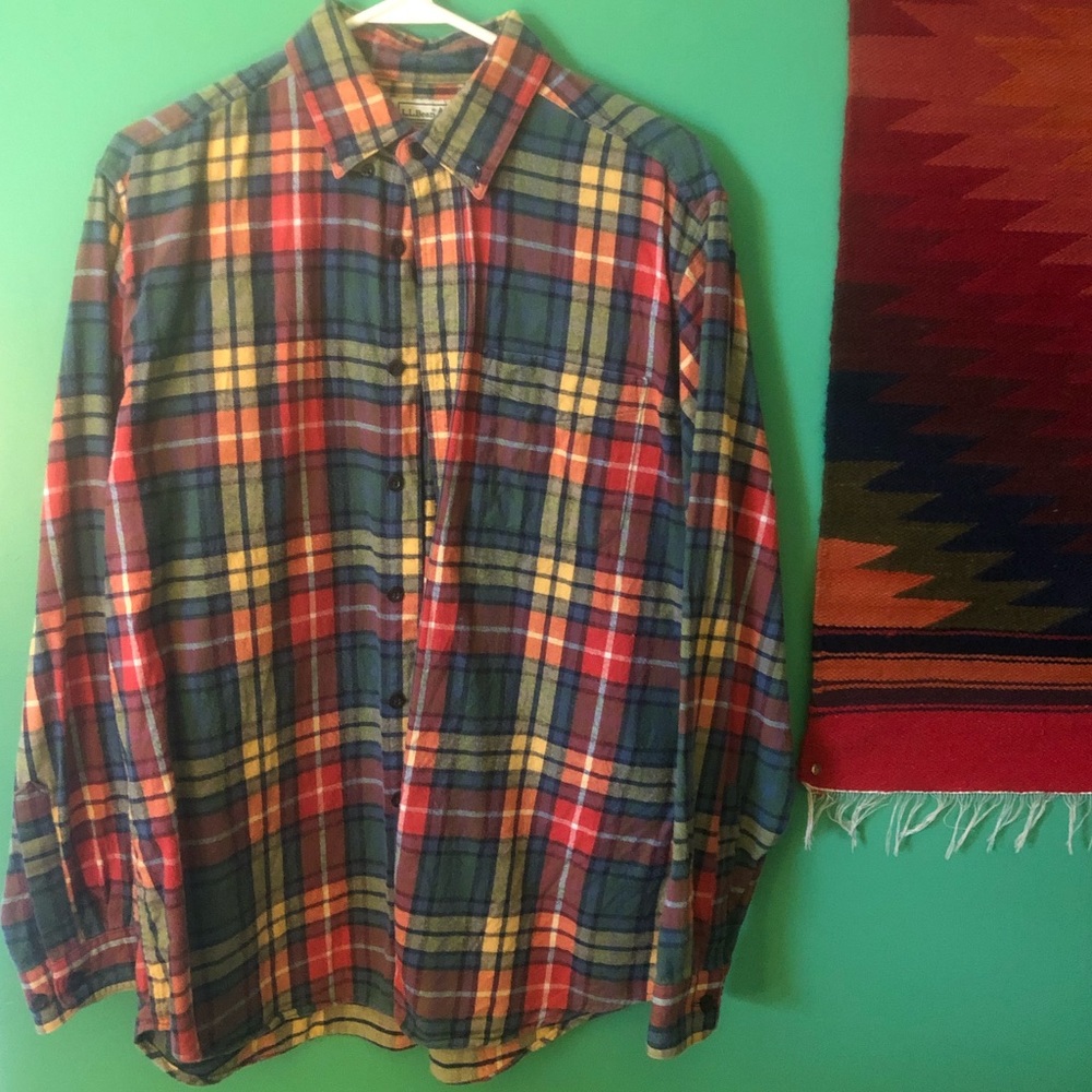 Men’s L.L. Bean plaid flannel size M